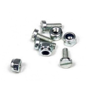 Set 4 tornillos ranurados M2x5 + tuercas bloc Mitoos M342