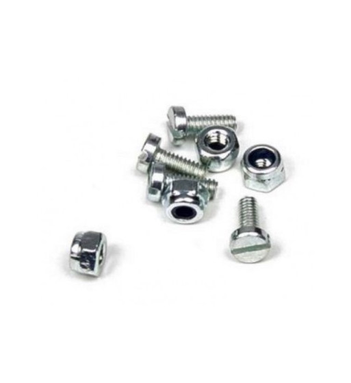 Set 4 tornillos ranurados M2x5 + tuercas bloc Mitoos M342