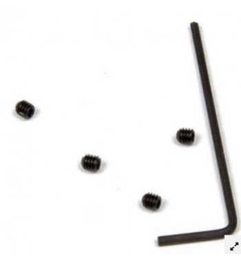 Set 4 espárragos allen M2.5x2.5 + llave allen 1.3mm Mitoos M331