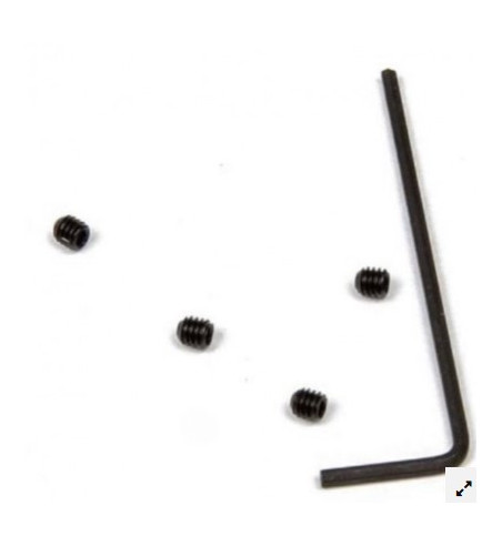 Set 4 espárragos allen M2.5x2.5 + llave allen 1.3mm Mitoos M331
