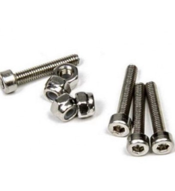 Set 4 tornillos allen M2.5x14 + tuercas bloc Mitoos M318
