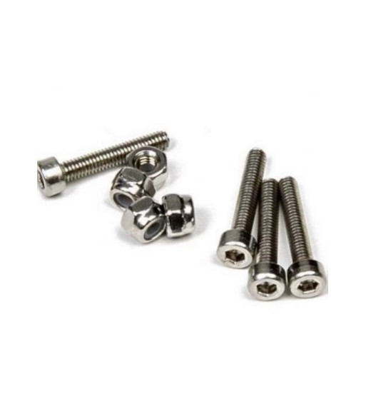 Set 4 tornillos allen M2.5x14 + tuercas bloc Mitoos M318