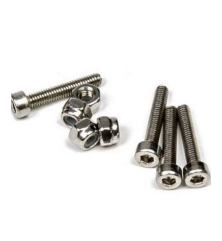 Set 4 tornillos allen M2.5x14 + tuercas bloc Mitoos M318