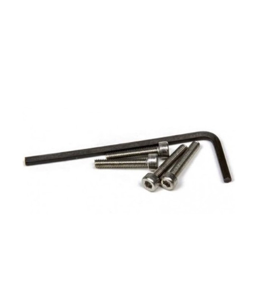Set 4 tornillos allen M2.5x14 + llave allen 2 mm Mitoos M317