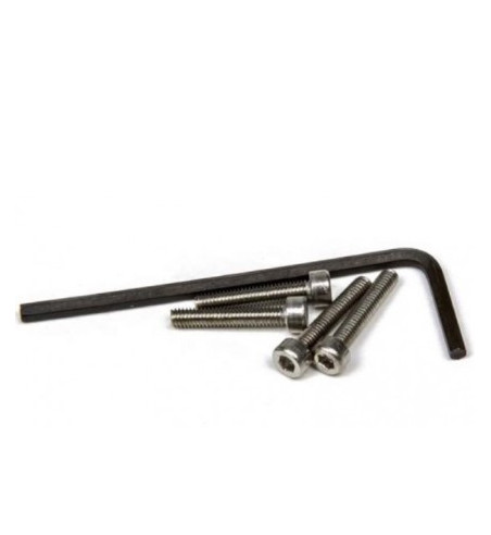 Set 4 tornillos allen M2.5x14 + llave allen 2 mm Mitoos M317