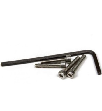 Set 4 tornillos allen M2.5x8 + llave allen 2 mm Mitoos M314
