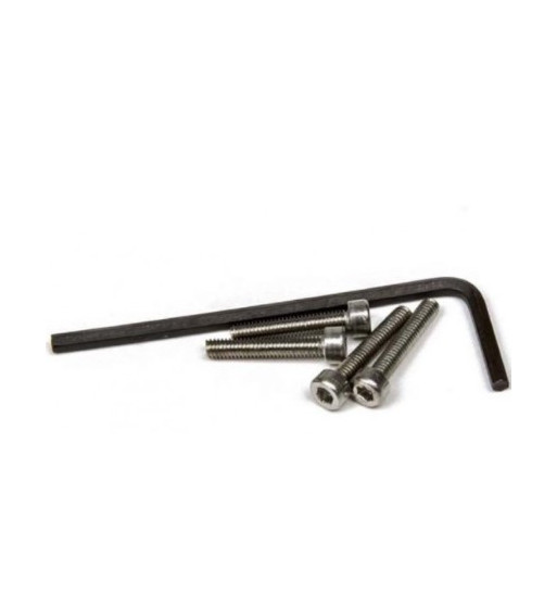 Set 4 tornillos allen M2.5x8 + llave allen 2 mm Mitoos M314