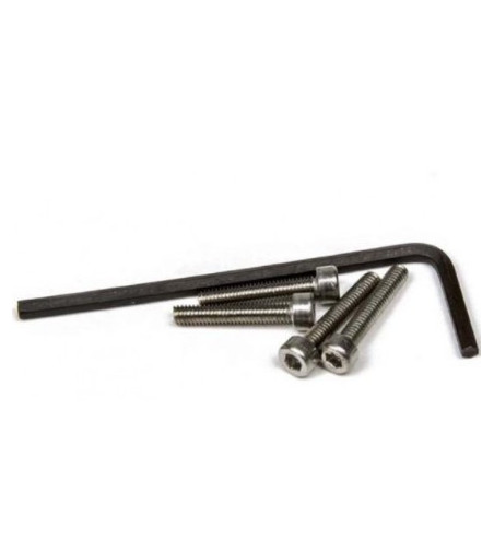 Set 4 tornillos allen M2.5x8 + llave allen 2 mm Mitoos M314