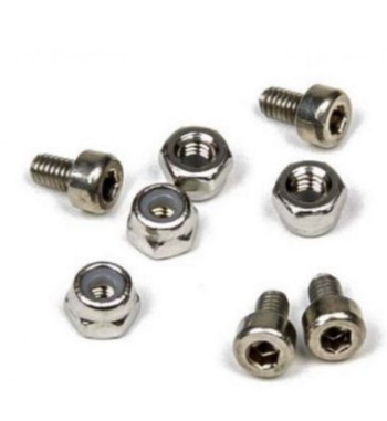Set 4 tornillos allen M2.5x4 + tuercas bloc Mitoos M312