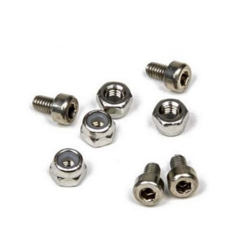 Set 4 tornillos allen M2.5x4 + tuercas bloc Mitoos M312