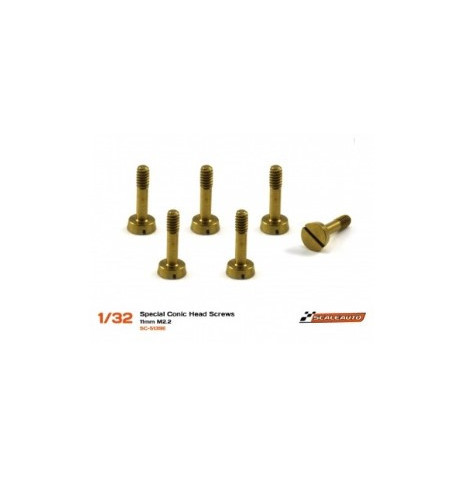 Tornillería carrocería cabeza cónica 2.2x9mm SC-5139E Scaleauto