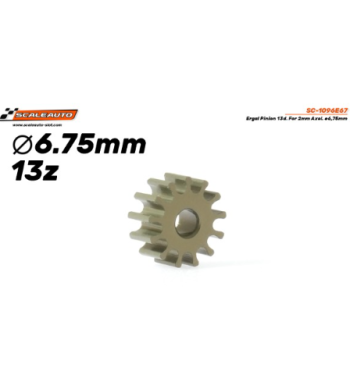 Piñón Ergal 13D Ø6.75mm Scaleauto - Alta precisión