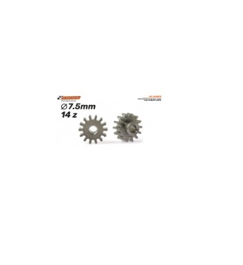 Piñón SC-1134B75 acero 14D Ø7.5mm - Slot extremo en slot-maxi.com