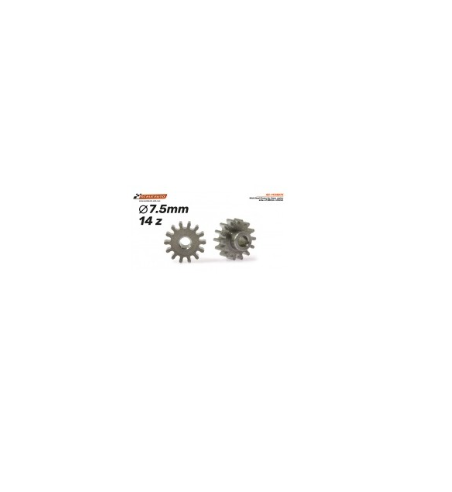 Piñón SC-1134B75 acero 14D Ø7.5mm - Slot extremo en slot-maxi.com