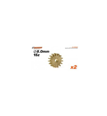 Piñón SC-1098A80 latón 15D Ø8.0mm - Potente en slot-maxi.com
