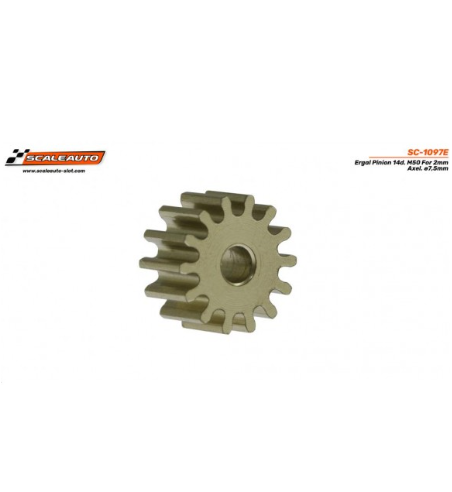Piñón SC-1097E75 ergal 14D Ø7.5mm - Rendimiento total slot-maxi.com