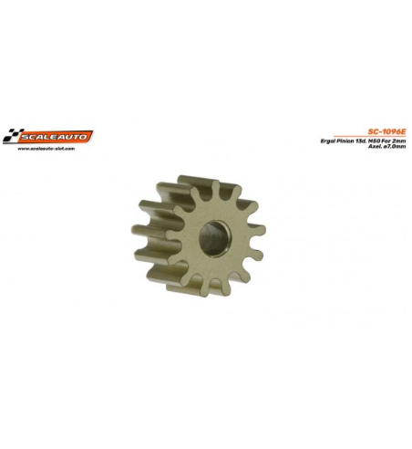 Piñón SC-1096E70 ergal 13D Ø7mm - Ligereza técnica en slot-maxi.com