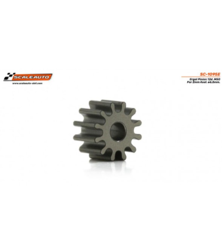 Piñón SC-1095E65 ergal 12D Ø6.5mm - Rendimiento en slot-maxi.com