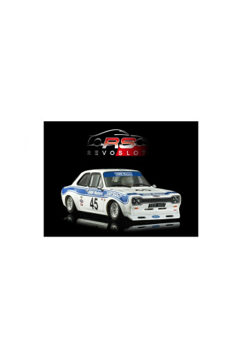 Ford Escort Mk1 n45 White-Blue VMW Motors Revoslot | Slot Maxi | Slot rally clásico