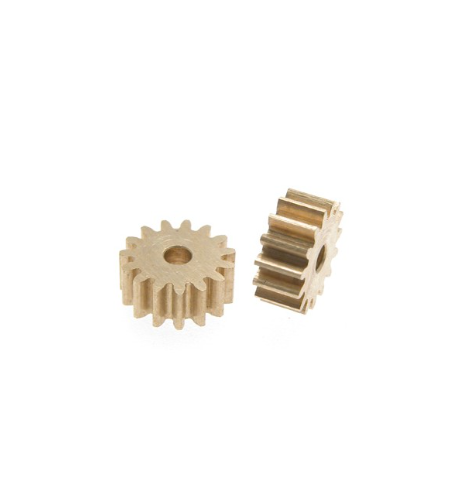 SCALEAUTO SC-1198 piñón 15 dientes latón - Transmisión duradera slot