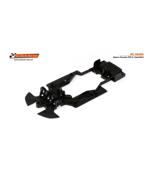 Chasis Porsche 991.2 Duro Negro Scaleauto SC-6665A en slot-maxi - Repuesto top slot