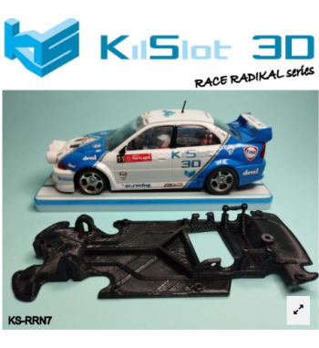 Chasis RACE RADIKAL Mitsubishi Evo V-VI KS-RRN7 en slot-maxi - Recambio 3D competición
