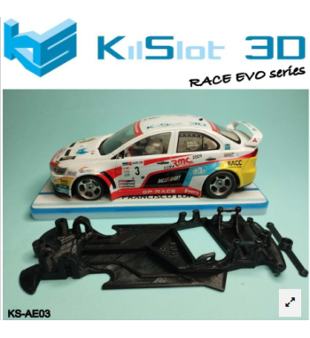 Chasis RACE EVO Mitsubishi Evo X Avant KS-AE03 en slot-maxi - Precisión slot