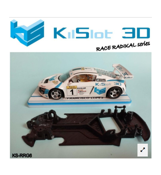 Chasis RACE RADIKAL Audi R8 NSR KS-RRG6 en slot-maxi - Precisión y competición slot