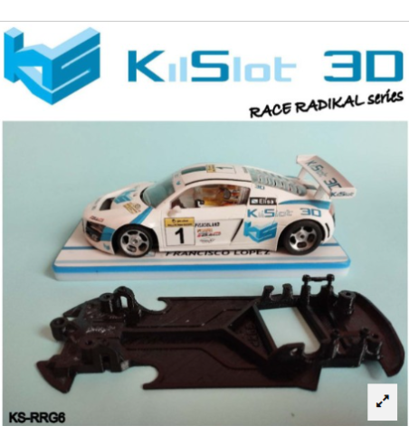 Chasis RACE RADIKAL Audi R8 NSR KS-RRG6 en slot-maxi - Precisión y competición slot