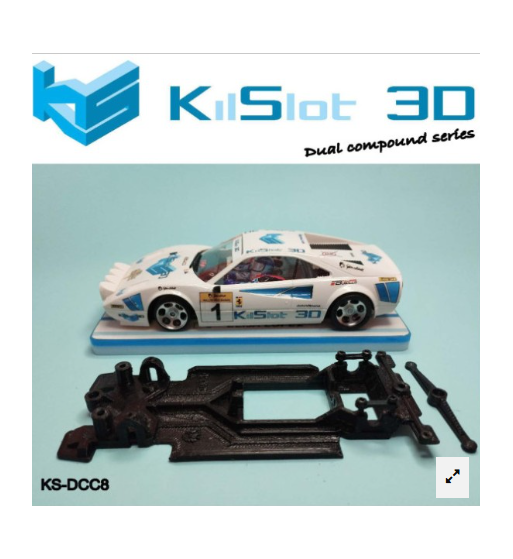Chasis 3D DUAL COMP Ferrari 308 GTB Avant KS-DCC8 en slot-maxi - Innovación en slot