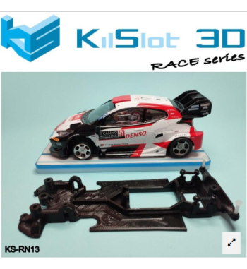 Chasis lineal Race Soft Yaris WRC SCX KS-RN13 en slot-maxi - Flexibilidad y control