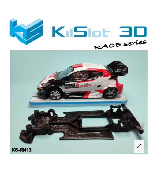 Chasis lineal Race Soft Yaris WRC SCX KS-RN13 en slot-maxi - Flexibilidad y control