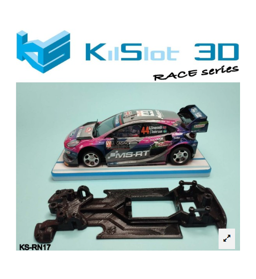 Chasis lineal Race Soft Ford Puma Superslot KS-RN17 en slot-maxi - Control y rendimiento