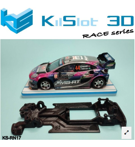 Chasis lineal Race Soft Ford Puma Superslot KS-RN17 en slot-maxi - Control y rendimiento
