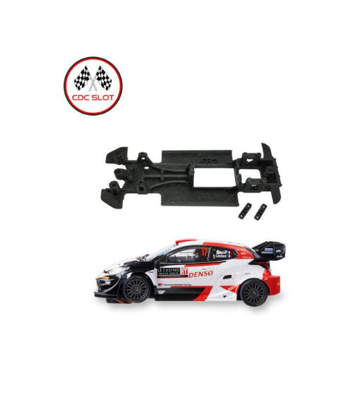 Chasis 3D Toyota Yaris WRC SCX Monoblock línea MBILR637 en slot-maxi - Solidez total