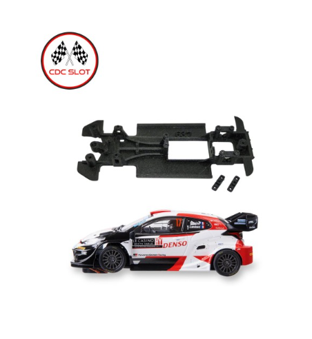 Chasis 3D Toyota Yaris WRC SCX Monoblock línea MBILR637 en slot-maxi - Solidez total