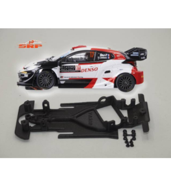 Chasis 3D bicomponente en ángulo Toyota Yaris Scalextric BC2002 en slot-maxi - Precisión y versatilidad