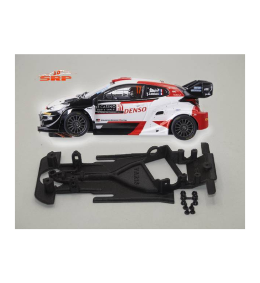 Chasis 3D bicomponente en ángulo Toyota Yaris Scalextric BC2002 en slot-maxi - Precisión y versatilidad