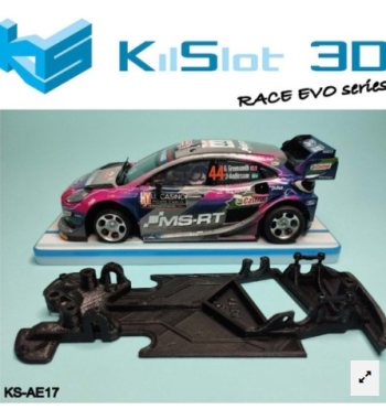 Chasis RACE EVO Ford Puma WRC Superslot KS-AE17 en slot-maxi - Competición y control