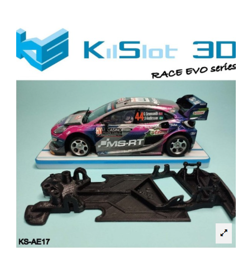 Chasis RACE EVO Ford Puma WRC Superslot KS-AE17 en slot-maxi - Competición y control