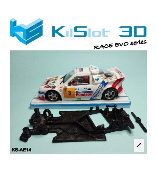 Chasis RACE EVO Ford RS-200 Scaleauto KS-AE14 en slot-maxi - Innovación y calidad