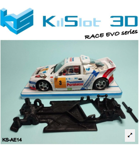 Chasis RACE EVO Ford RS-200 Scaleauto KS-AE14 en slot-maxi - Innovación y calidad