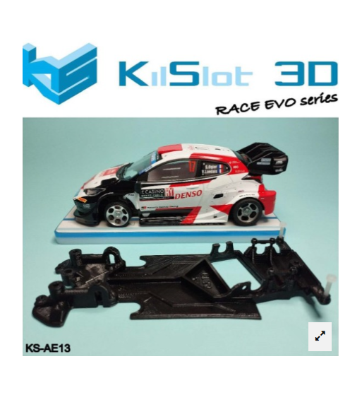 Chasis RACE EVO Toyota Yaris WRC SCX KS-AE13 en slot-maxi - Precisión para slotcar