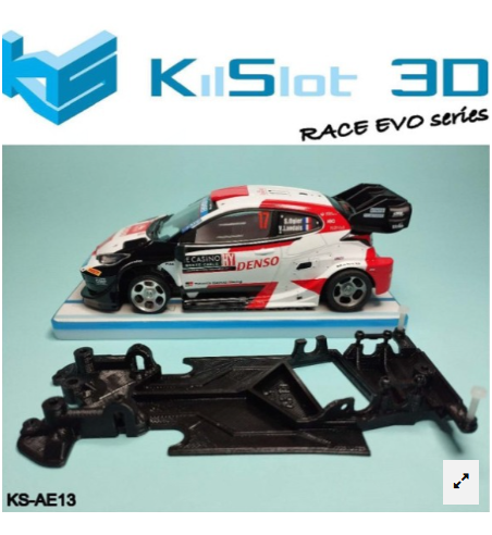 Chasis RACE EVO Toyota Yaris WRC SCX KS-AE13 en slot-maxi - Precisión para slotcar