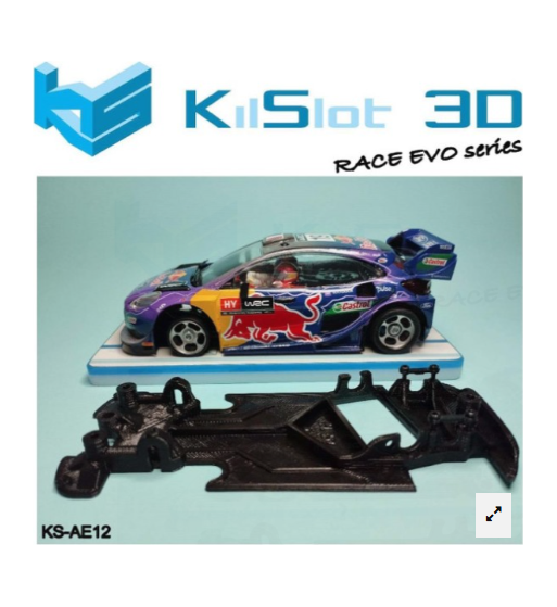 Chasis RACE EVO Ford Puma WRC SCX KS-AE12 en slot-maxi - Control y rendimiento