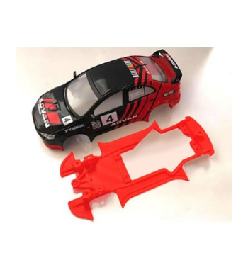 Chasis Mitsubishi Evo X Avant cuna Slot.it M-CH0044V en slot-maxi - Precisión y resistencia