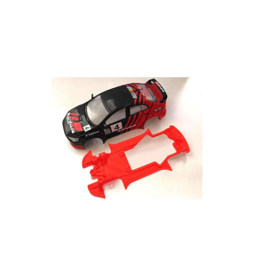 Chasis Mitsubishi Evo X Avant cuna Slot.it M-CH0044V en slot-maxi - Precisión y resistencia