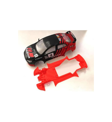 Chasis Mitsubishi Evo X Avant cuna Slot.it M-CH0044V en slot-maxi - Precisión y resistencia