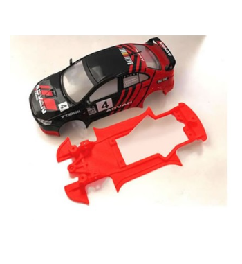 Chasis Mitsubishi Evo X Avant cuna Slot.it M-CH0044V en slot-maxi - Precisión y resistencia