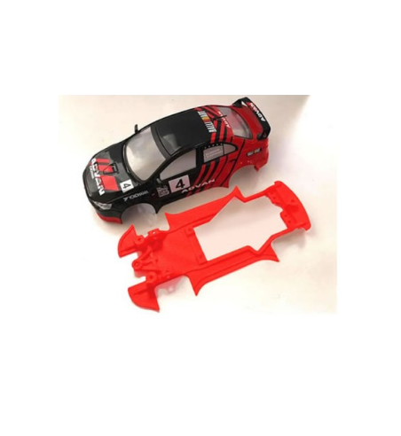 Chasis Mitsubishi Evo X Avant cuna Slot.it M-CH0044V en slot-maxi - Precisión y resistencia